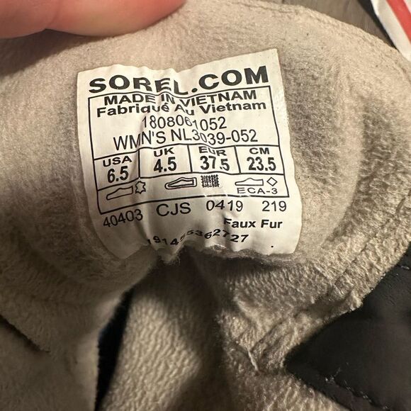 Sorel Explorer Joan Snow Lace Up Boot Faux Fur Quarry size 6.5 - Picture 10 of 10